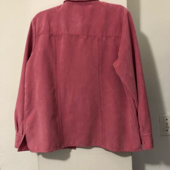 Women's Relativity Pink Stripe Long Sleeve Button - Picture 10 of 12